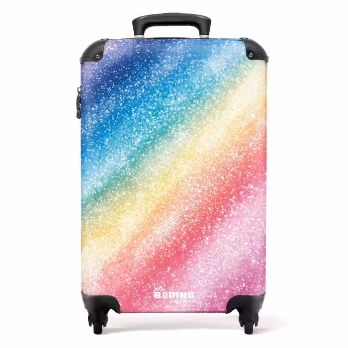 Koffer - Kinderkoffer - Regenbogen funkelnd