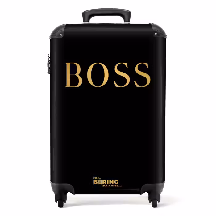 Koffer - Zitate - Boss - Gold - Schwarz